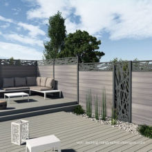 Wholesale Crack-Resist Recyclable Wood-Grain WPC Composite Fence Panels for Private Villa
